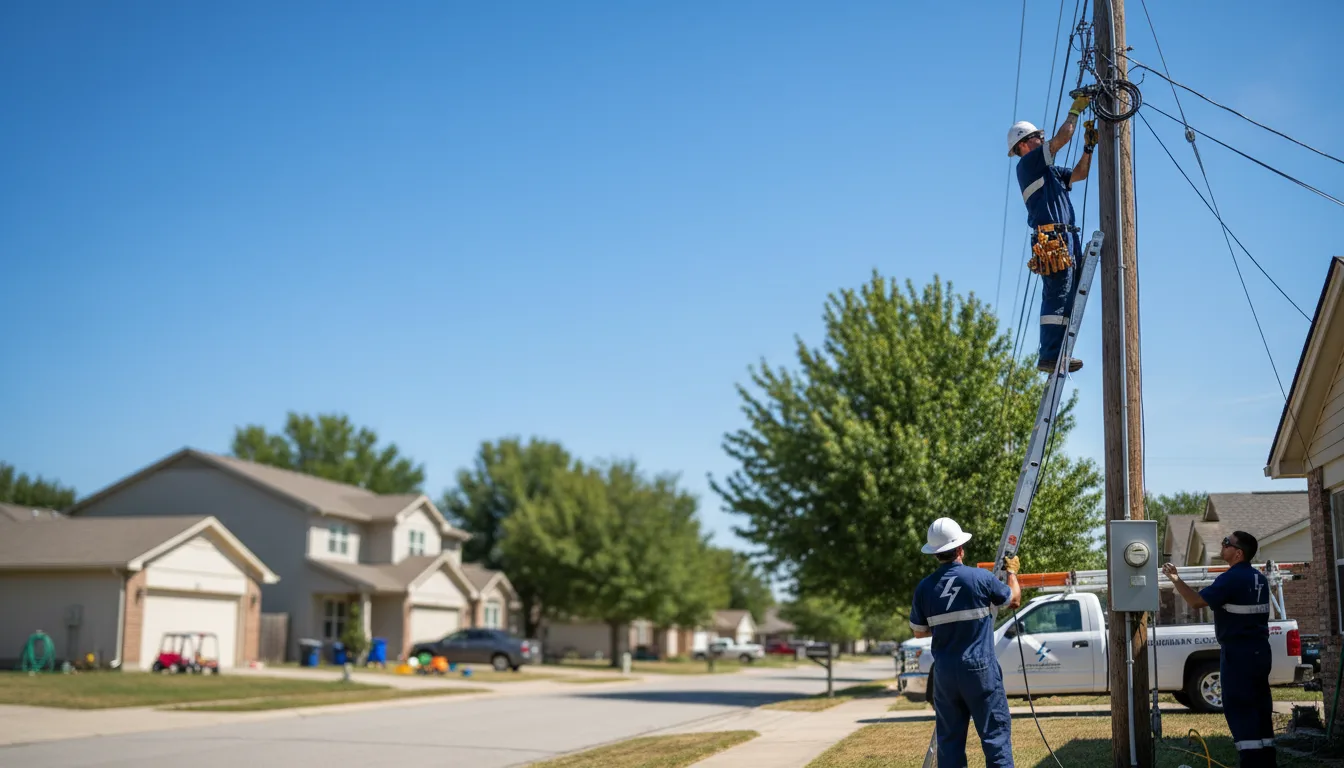 Residential electrician providing installation services in Waring, TX